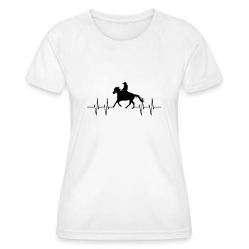 Rythme cardiaque - T-shirt sport Femme - blanc - Devant - AI Model Female 172 dark (172cm)