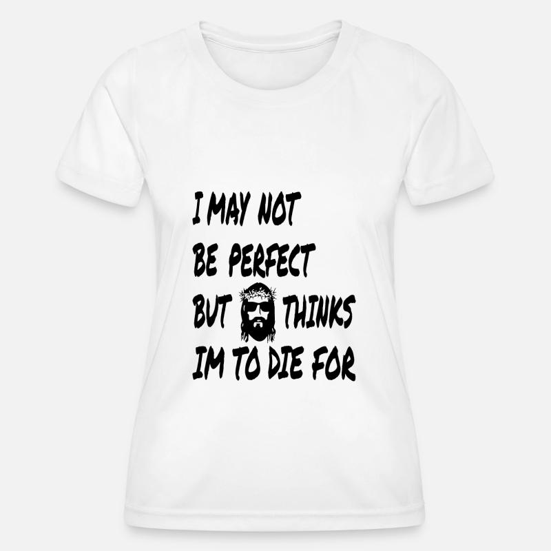fun unique Jesus design - Women's Functional T-Shirt - white