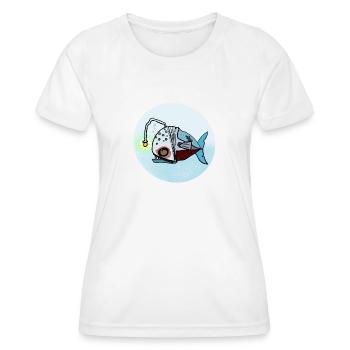 Leuchtfisch Unterwasserlamp - Frauen Funktions-T-Shirt - Weiß - Vorne - AI Model Female 172 dark (172cm)