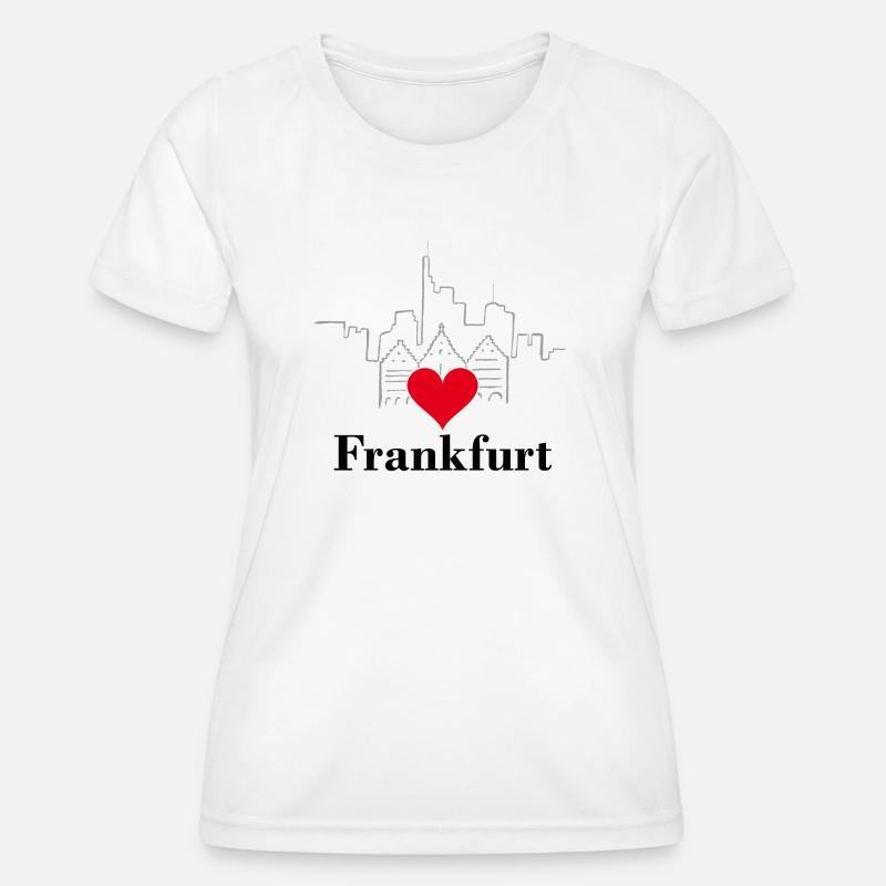 Frankfurt, Germany, Stock Exchange, Skyscraper - Women's Functional T-Shirt - white