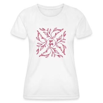 Yoga_Rote vrilles - T-shirt sport Femme - blanc - Devant - AI Model Female 172 dark (172cm)
