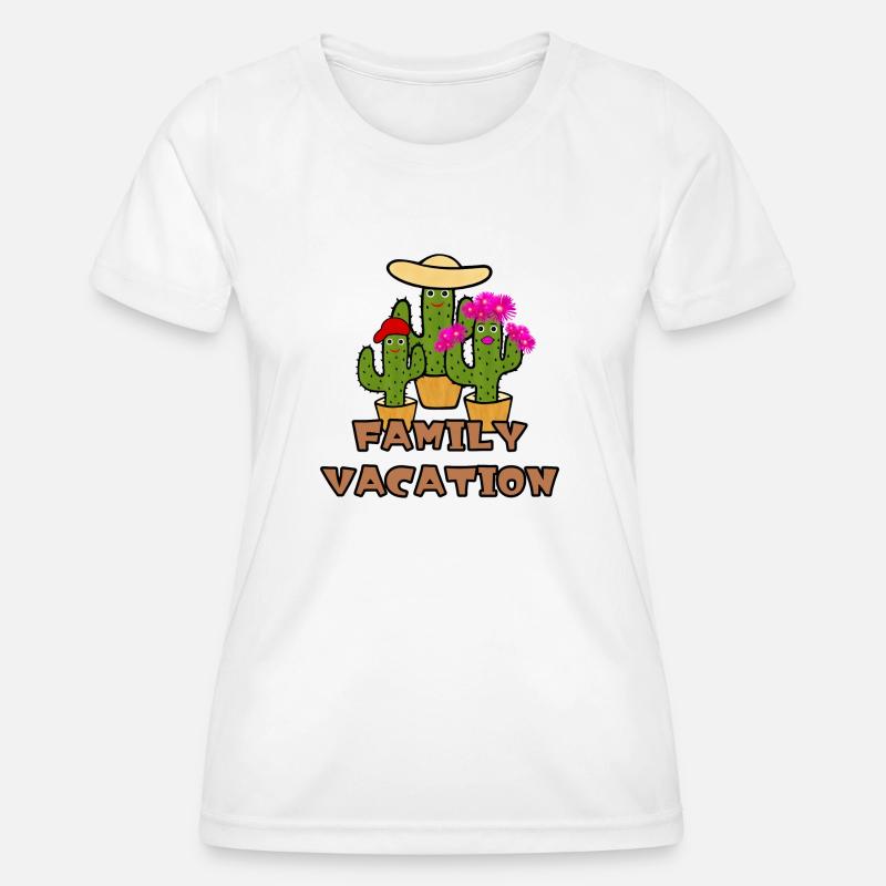 Green cactuses - Women's Functional T-Shirt - white