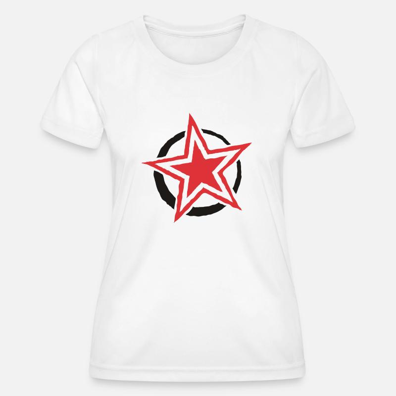 star & circle - Women's Functional T-Shirt - white