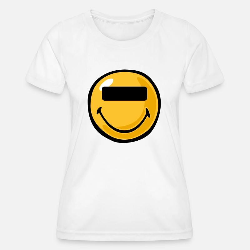 Smiley anonymous - Women's Functional T-Shirt - white