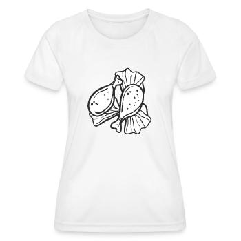 Grill Hähnchen - Frauen Funktions-T-Shirt - Weiß - Vorne - AI Model Female 172 dark (172cm)