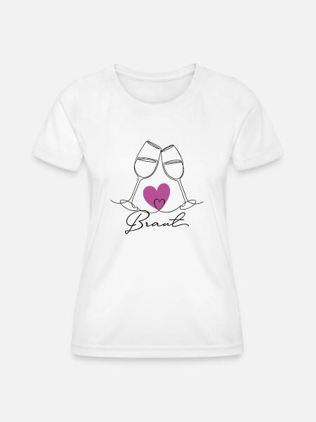 Poltern mit Stil - Frauen Funktions-T-Shirt - Weiß