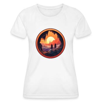 Voyage magique - T-shirt sport Femme - blanc - Devant - AI Model Female 172 dark (172cm)