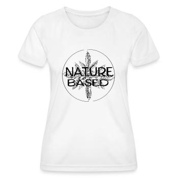Nature based Hanfpflanze - Frauen Funktions-T-Shirt - Weiß - Vorne - AI Model Female 172 dark (172cm)