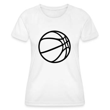 Ballon de basket - T-shirt sport Femme - blanc - Devant - AI Model Female 172 dark (172cm)