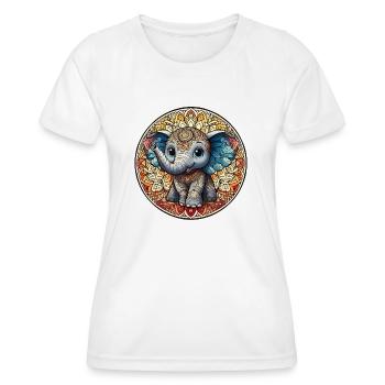 Indian mantra elephant junior - Women's Functional T-Shirt - white - Front - AI Model Female 172 dark (172cm)