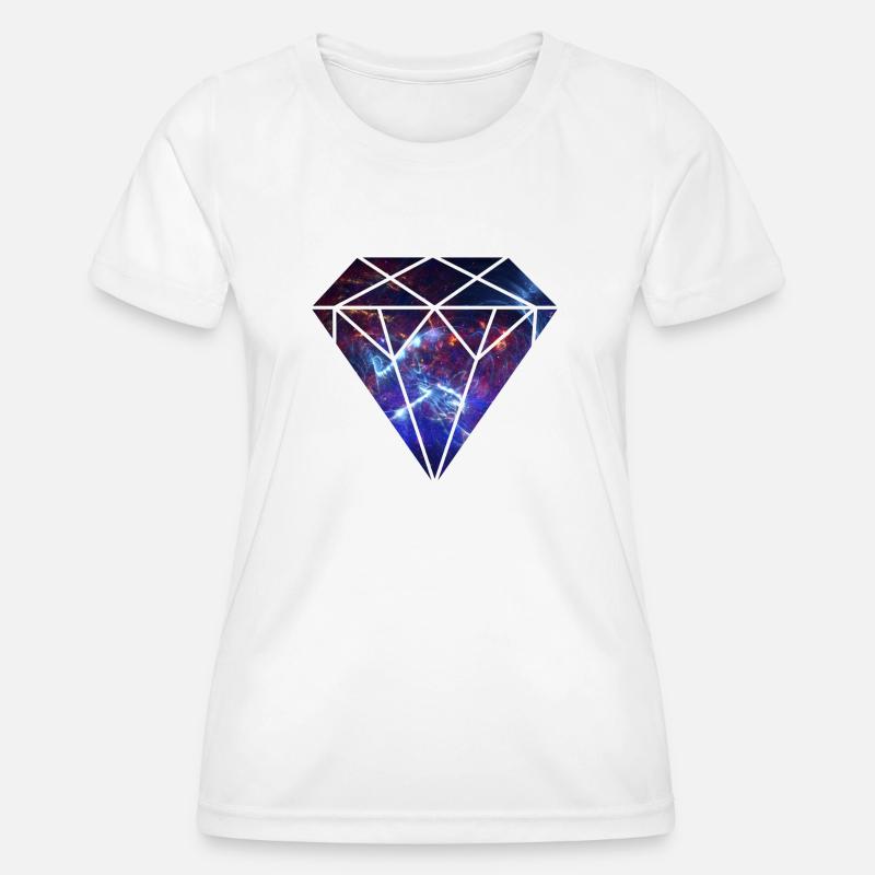 Space Diamond Nebula - Women's Functional T-Shirt - white