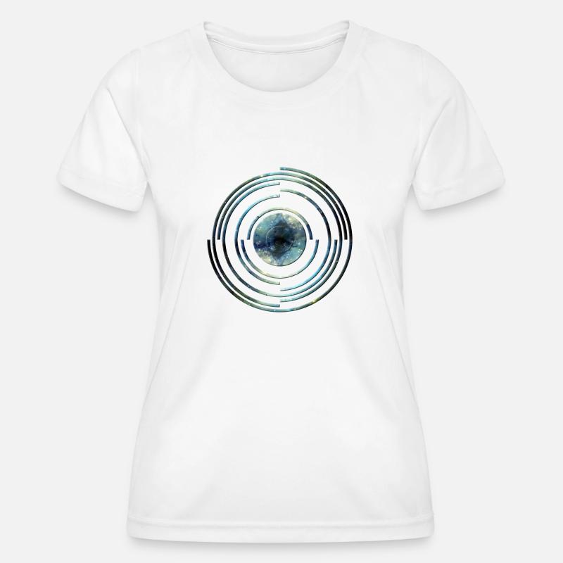 Space Circle Blue AllroundDesigns - Women's Functional T-Shirt - white