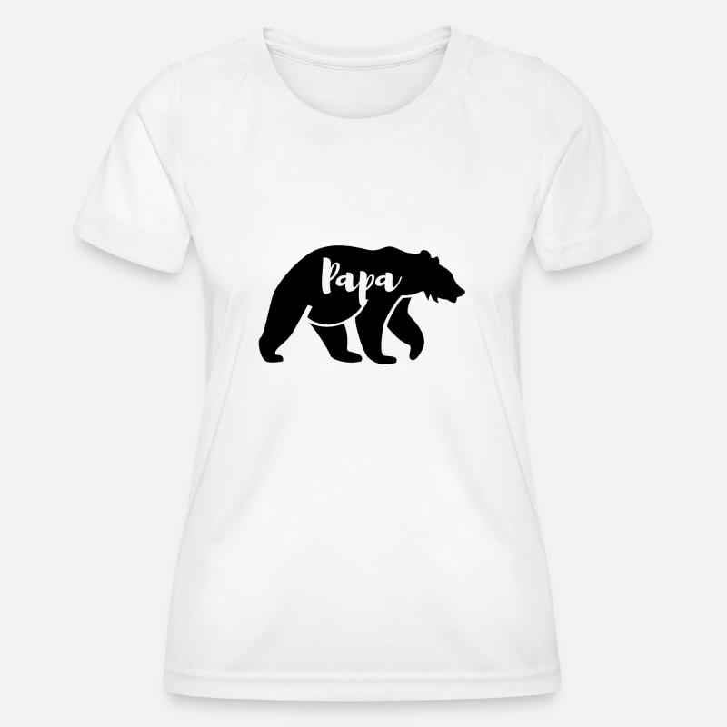 Papa bear - Women's Functional T-Shirt - white