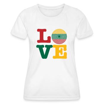 COEUR LITUANIE - T-shirt sport Femme - blanc - Devant - AI Model Female 172 dark (172cm)
