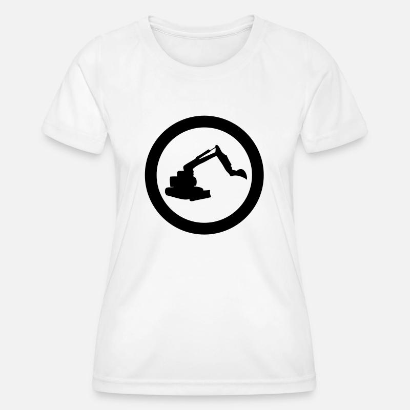 digger icon - Women's Functional T-Shirt - white