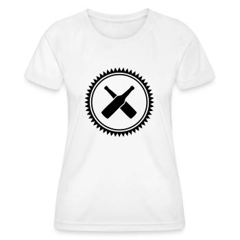 Bierflaschen Siegel - Frauen Funktions-T-Shirt - Weiß - Vorne - AI Model Female 172 dark (172cm)
