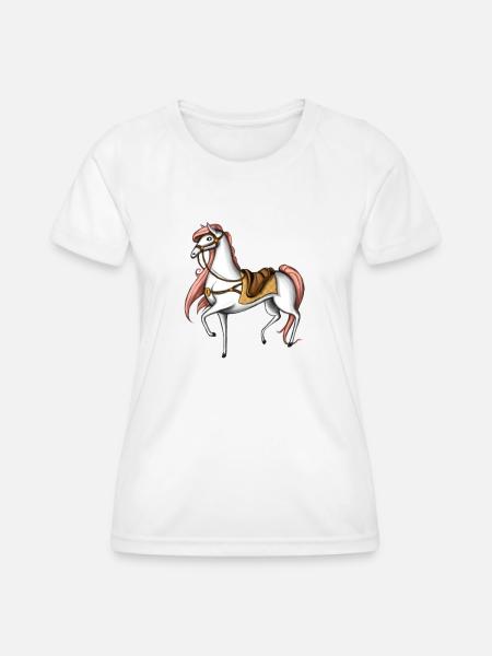 Fabelhaftes Pferd weiß - Frauen Funktions-T-Shirt - Weiß