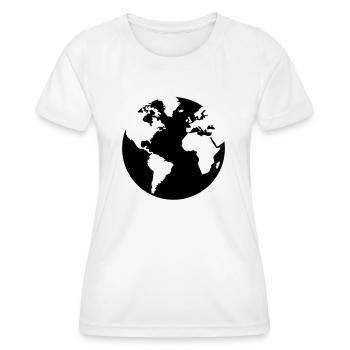 terre - T-shirt sport Femme - blanc - Devant - AI Model Female 172 dark (172cm)