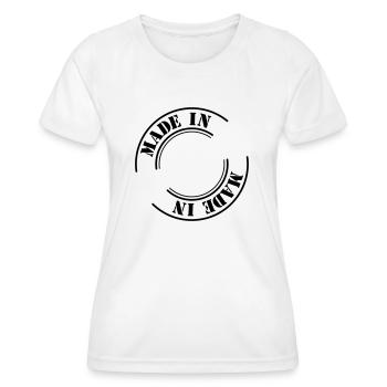 made in - Women's Functional T-Shirt - white - Front - AI Model Female 172 dark (172cm)