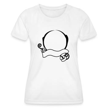 kreis rahmen verziert geschwungen banner design lo - Frauen Funktions-T-Shirt - Weiß - Vorne - AI Model Female 172 dark (172cm)