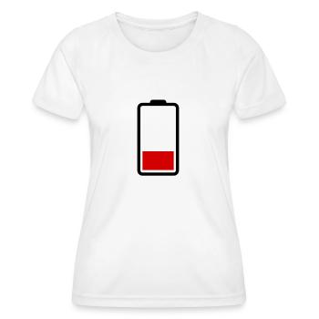 Batterie Leer - Frauen Funktions-T-Shirt - Weiß - Vorne - AI Model Female 172 dark (172cm)