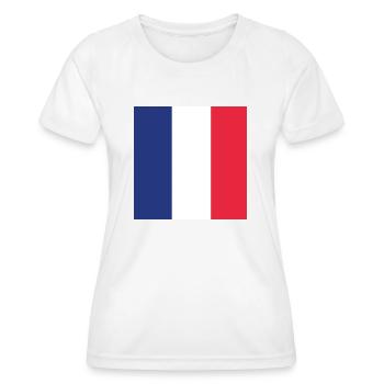 Drapeau france - T-shirt sport Femme - blanc - Devant - AI Model Female 172 dark (172cm)