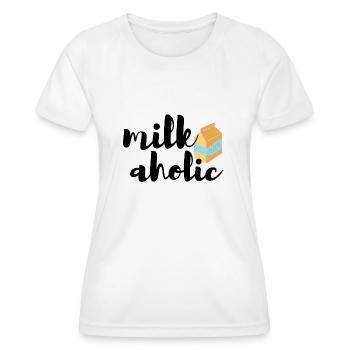 Milkaholic - bébé - T-shirt sport Femme - blanc - Devant - AI Model Female 172 dark (172cm)