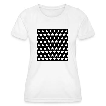 Étoiles blanches - T-shirt sport Femme - blanc - Devant - AI Model Female 172 dark (172cm)