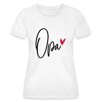 Opa - Frauen Funktions-T-Shirt - Weiß - Vorne - AI Model Female 172 dark (172cm)