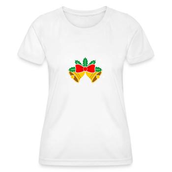 Cloches de Noël - T-shirt sport Femme - blanc - Devant - AI Model Female 172 dark (172cm)