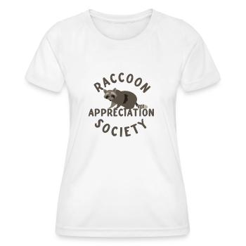 Raccoon appreciation society - Women's Functional T-Shirt - white - Front - AI Model Female 172 dark (172cm)