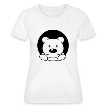 Hole Teddy Bear - Women's Functional T-Shirt - white - Front - AI Model Female 172 dark (172cm)