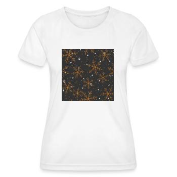 Eiskristall Muster - Frauen Funktions-T-Shirt - Weiß - Vorne - AI Model Female 172 dark (172cm)
