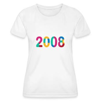 2008 - Frauen Funktions-T-Shirt - Weiß - Vorne - AI Model Female 172 dark (172cm)