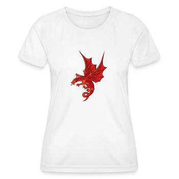 Impressive Red Dragon - Women's Functional T-Shirt - white - Front - AI Model Female 172 dark (172cm)