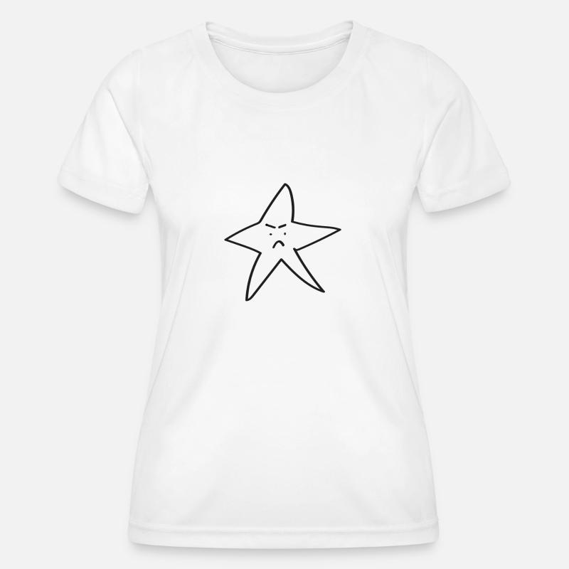 angry star - Women's Functional T-Shirt - white