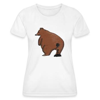 kackende Tiere | Bär - Frauen Funktions-T-Shirt - Weiß - Vorne - AI Model Female 172 dark (172cm)