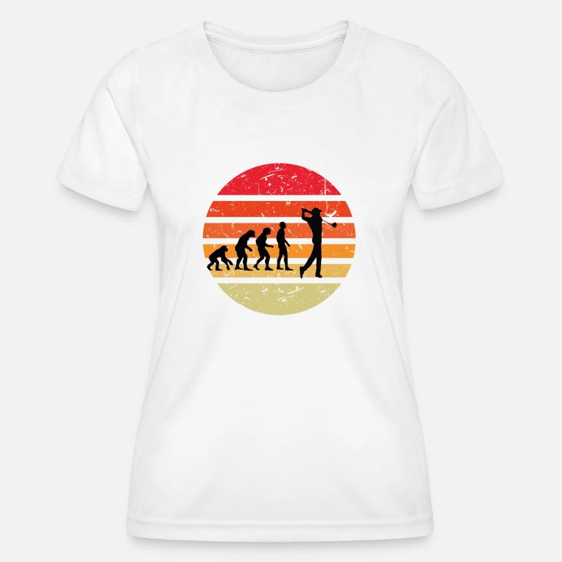 Evolution of man GOLF - Women's Functional T-Shirt - white