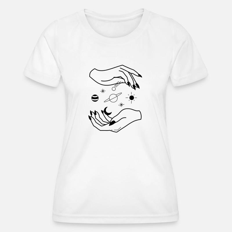 Magic - Universe - Hand - Hands - Women's Functional T-Shirt - white