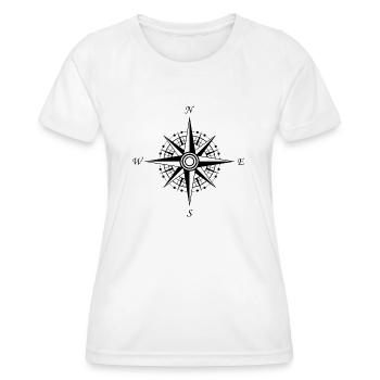 rose des vents dessin style homme femme boussole - T-shirt sport Femme - blanc - Devant - AI Model Female 172 dark (172cm)