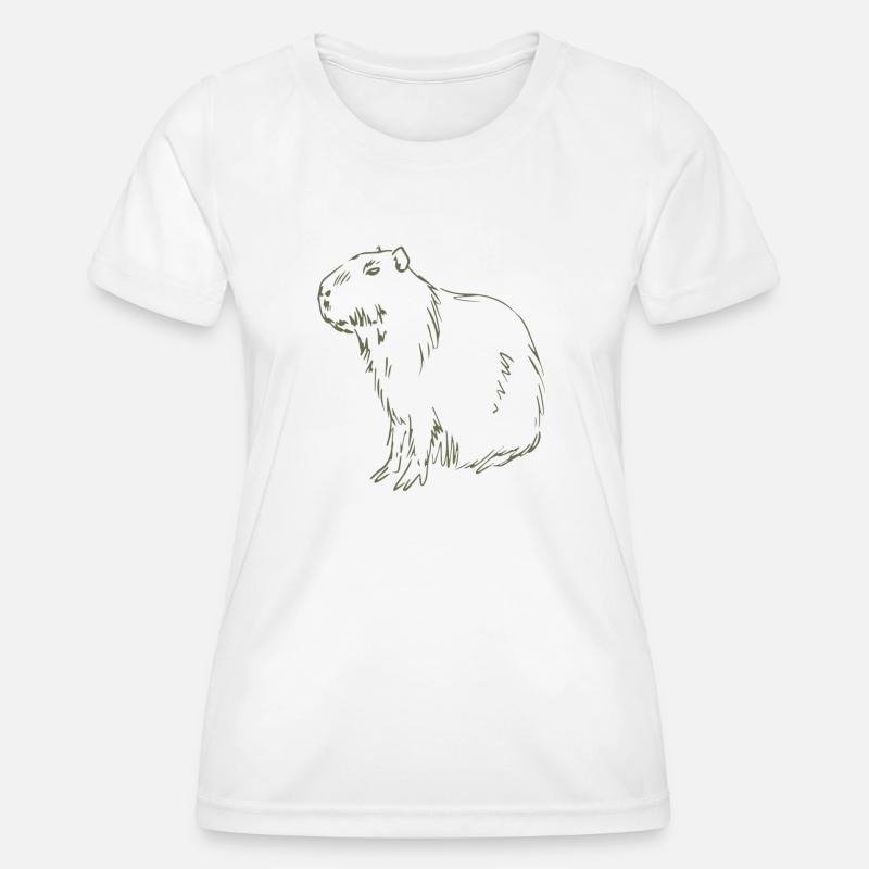 Capybara - Women's Functional T-Shirt - white