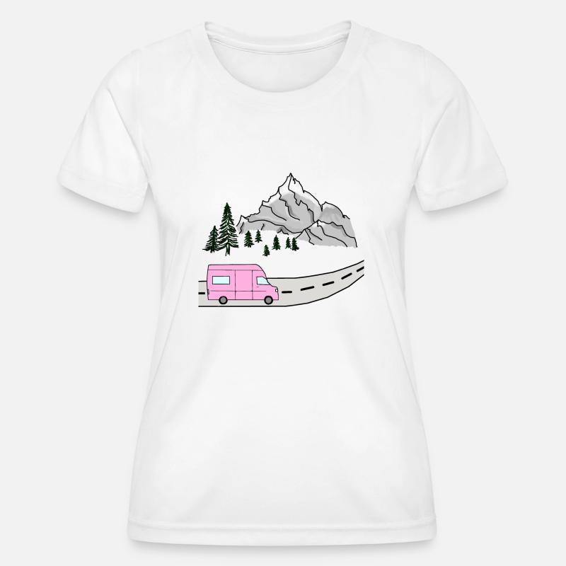 VAN LIFE VANLIFER NOMADS - Women's Functional T-Shirt - white