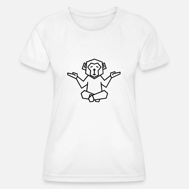 Minimalist monkey - Women's Functional T-Shirt - white