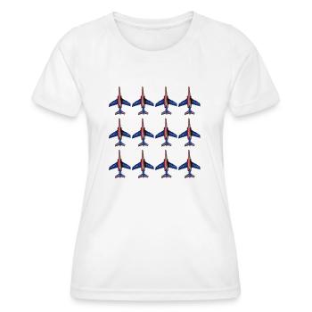 Patrouille de France meeting aérien armée de l'air - T-shirt sport Femme - blanc - Devant - AI Model Female 172 dark (172cm)