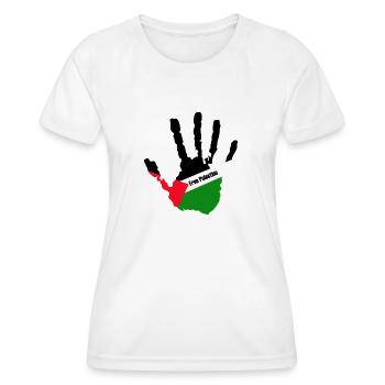 free palestine - Women's Functional T-Shirt - white - Front - AI Model Female 172 dark (172cm)