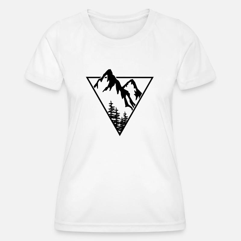 Triangle, Mountains, Forest - Women's Functional T-Shirt - white