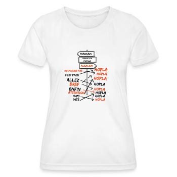 alsace hopla mulhouse strasbourg colmar 67 68 foot - T-shirt sport Femme - blanc - Devant - AI Model Female 172 dark (172cm)