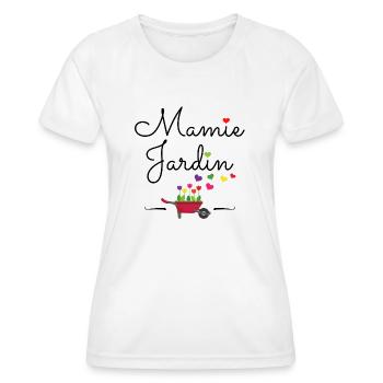 Mamie jardin Idée cadeau original - T-shirt sport Femme - blanc - Devant - AI Model Female 172 dark (172cm)