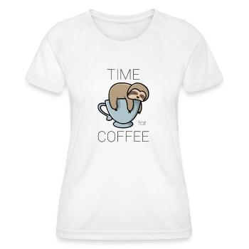 Time for Coffee - Frauen Funktions-T-Shirt - Weiß - Vorne - AI Model Female 172 dark (172cm)
