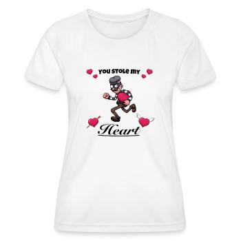 You Stole My Heart Thief - Women's Functional T-Shirt - white - Front - AI Model Female 172 dark (172cm)